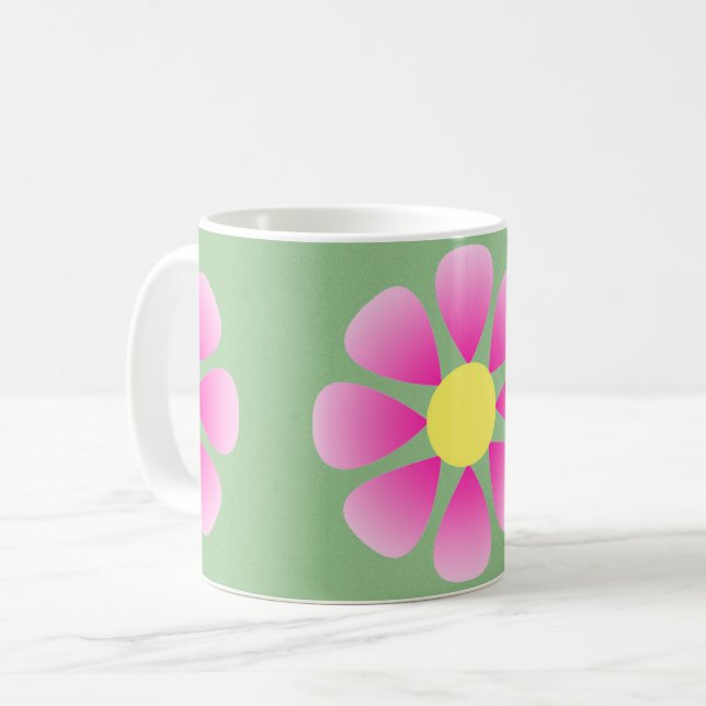 Rosa Halbbild Tasse (Vorderseite Links)