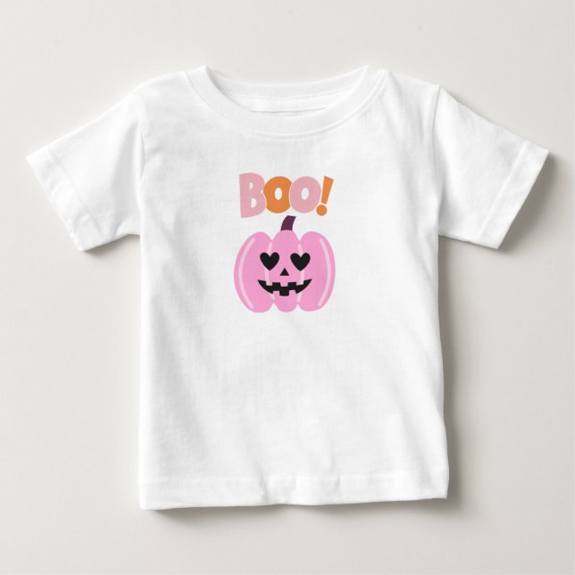 Rosa Halloween Baby T-shirt (Vorderseite)