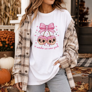 Rosa Halloween-Brustkrebs-Bewusstseinsshirt Tri-Blend Shirt