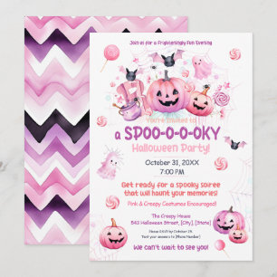 Rosa Halloween Einladung