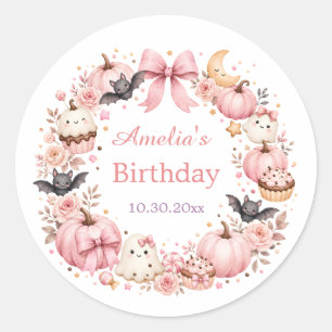 Rosa Halloween Favor Sticker Little Boo Bakery