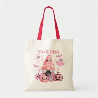 Rosa Halloween Gnome Candy Tote Bag Tragetasche