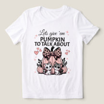 Rosa Halloween-Katzliebhaber-Kürbisshirt mit Schle