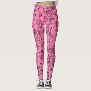 Rosa Halloween-Leggings Leggings