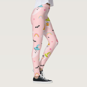 Rosa Halloween-Leggings Leggings