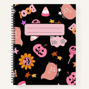 Rosa Halloween Notizbuch