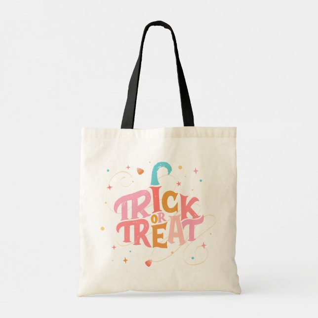 Rosa Halloween-Tasche Tragetasche (Rückseite)