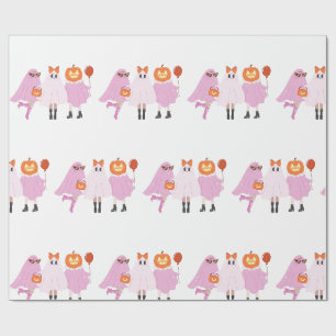 Rosa Halloween-Thema Geschenkpapier
