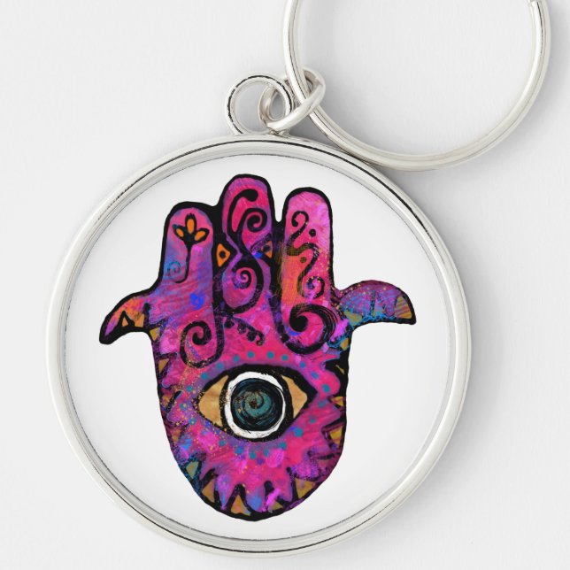** ROSA HAMSA ** SCHLÜSSELANHÄNGER (Vorne)