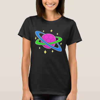 Rosa Handballplanet im Weltraum Cute Handball & We T-Shirt