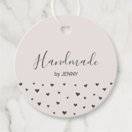 rosa | Handgefertigte Heart-, Handfahrzeug-Packung Geschenkanhänger