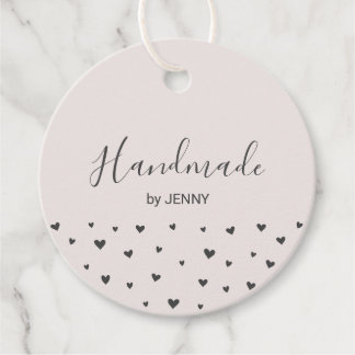 rosa | Handgefertigte Heart-, Handfahrzeug-Packung Geschenkanhänger