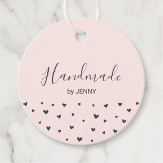 Rosa | Handgefertigtes Herz-Verpackungsanhänger Geschenkanhänger