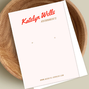 Rosa handgeschriebene Typografie Ohrring-Display-K