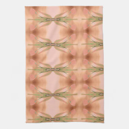 Rosa Handtuch mit Tulpen