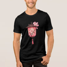 Rosa hängende Laterne mit Kirschblüten