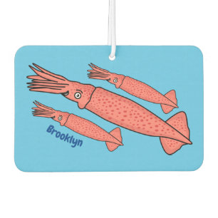 Rosa-Happy-Tintenfisch-Cartoon-Abbildung Autolufterfrischer