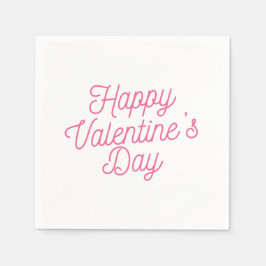 Rosa-Happy-Valentinstag | Napkin Serviette
