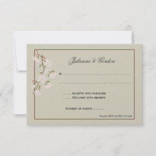 Rosa Hartriegel/Apple blüht UAWG RSVP Karte