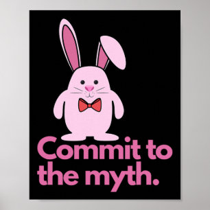 Rosa Häschen bekennen sich zum Mythos Osterhase Poster