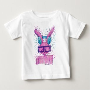Rosa Häschen verloren in der Musik Baby T-shirt