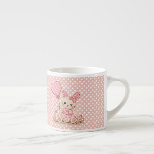 Rosa Hasenballon Espressotasse (Rechts)