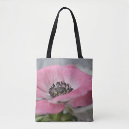 Rosa Hauch-Anemone – Sanfte botanische Kunst-Tasch