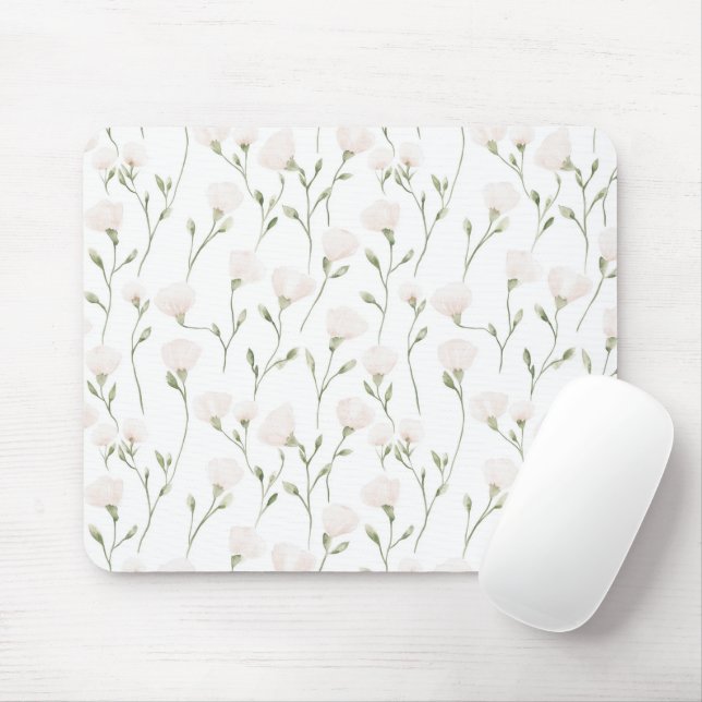 Rosa Hauch floral Mousepad (Mit Mouse)