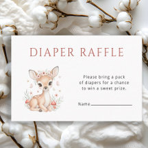Rosa Hauch Wald Reh Mädchen Windel Raffle