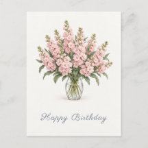 Rosa Hauchrosa Levkojen Alles Gute zum Geburtstag