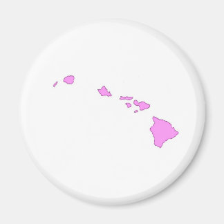 Rosa Hawaiianische Insel Magnet
