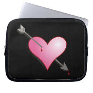 Rosa Heart Arrow Neopren Laptop Schlauch 10 Zoll Laptopschutzhülle
