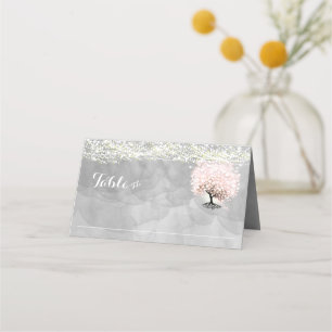 Rosa Heart Leaf Tree Hochzeit Platzkarten