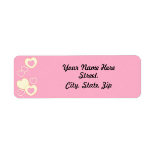 Rosa HeartEyelet Rücksendeadresse Sticker