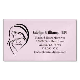 Rosa Hebammendienste Mutter & Baby Doula Magnetische Visitenkarte