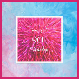Rosa, heiß rosa Papier Napkins 90. Geburtstagspart Serviette