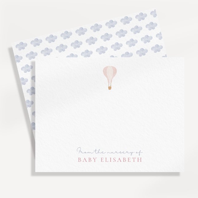 Rosa Heißluftballon , aus dem Kinderzimmer von Einladung (Von Creator hochgeladen)