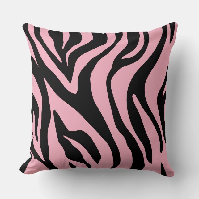 Rosa/hellbeige Tiger Reversible Kissen (Vorderseite)