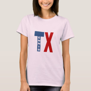 Rosa Hemd für Frauen DESIGN TEXAS TENNIS T-Shirt
