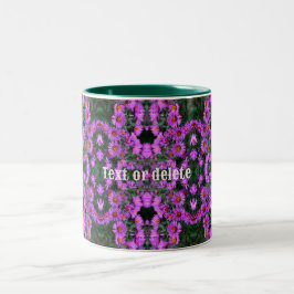 Rosa Herbst-Aster-Blume Personalisiert Zweifarbige Tasse