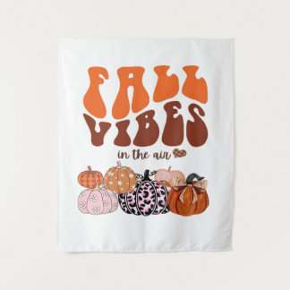 Rosa Herbstkürbis-T-Shirt Süßes Herbst-Grafik-T-S Wandteppich