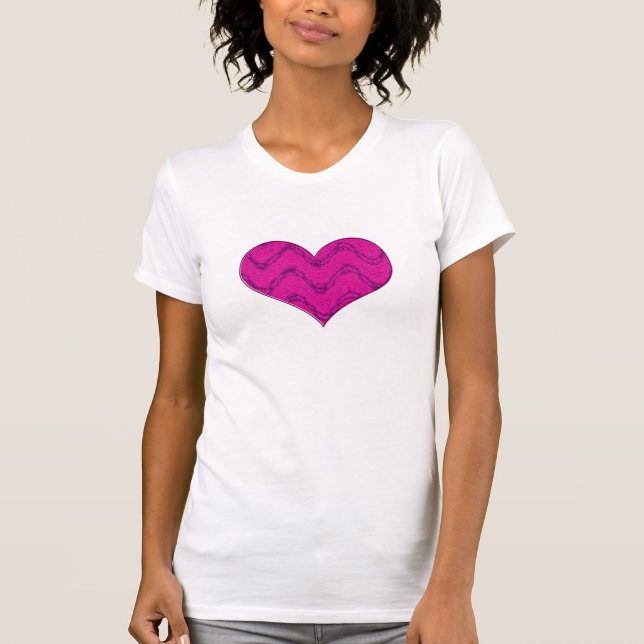 rosa Herz 3 T-Shirt (Vorderseite)