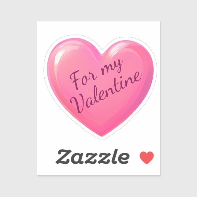 rosa Herz Aufkleber (Blatt)