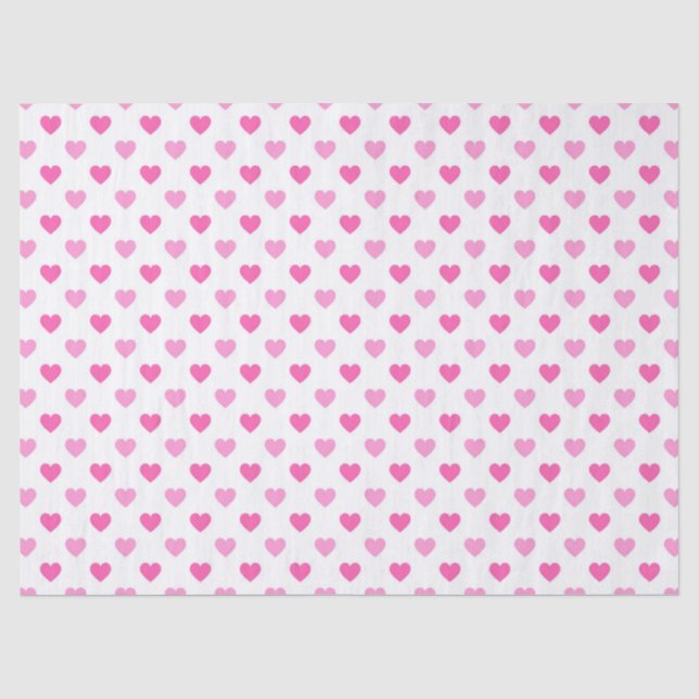 Rosa Herz Brustkrebs-Bewusstseinsmuster Seidenpapier (Vorderseite)