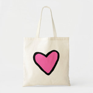 Rosa Herz Budget Tasche