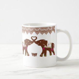 Rosa Herz-Elefant-Tasse Tasse