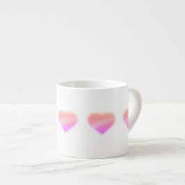 rosa Herz Espressotasse