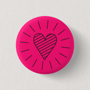 Rosa Herz-Flair-Button Button