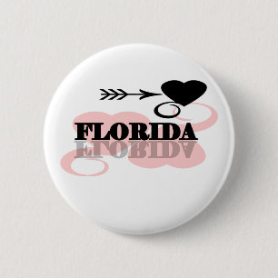 Rosa Herz Florida Button
