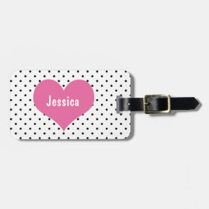 Rosa Herz - Girly Adressen-Gepäckanhänger Gepäckanhänger